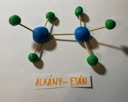 Molekuly alkány - etán